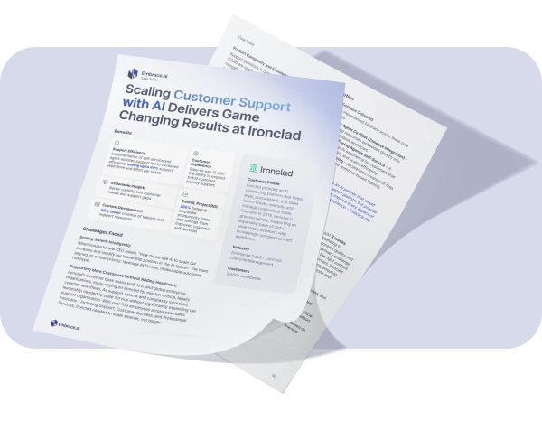 Case study: Scaling customer support with AI delivers game-changing results at Ironclad – Embrace.ai