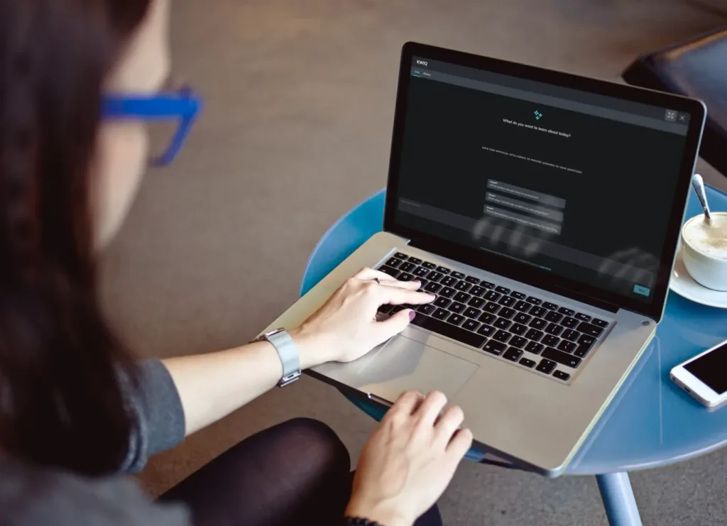Keller Williams real estate agent using KWIQ, an AI-powered platform built on Embrace, to get answers faster